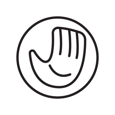 Beyzbol eldiveni simge vektör izole beyaz arka plan, beyzbol eldiveni şeffaf işareti, doğrusal spor sembolleri