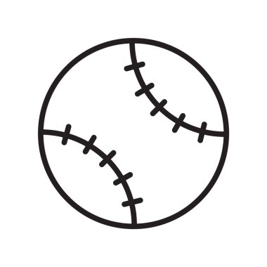 Beyzbol simge vektör izole beyaz arka plan, beyzbol şeffaf işareti, doğrusal spor sembolleri