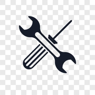 Saydam arka plan üzerinde Araçlar logo kavramı izole araçlar vektör simgesi