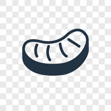 Saydam arka plan üzerinde biftek logo kavramı izole Biftek vektör simgesi