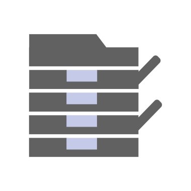 Fotokopi makinesi simge vektör izole beyaz arka plan, fotokopi makinesi şeffaf işareti, renkli ekipman sembolleri