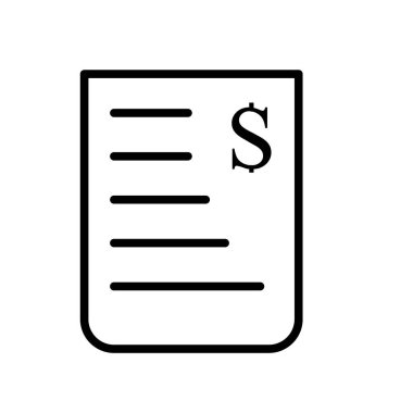 Beyaz arka plan, Bill şeffaf işareti, doğrusal işareti, öğenin tasarım anahat tarzı veya izole simge vektör bill