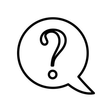 Soru simgesi vektör izole üzerinde beyaz arka plan, şeffaf soru işareti, çizgi veya doğrusal işareti, öğenin tasarım anahat tarzı