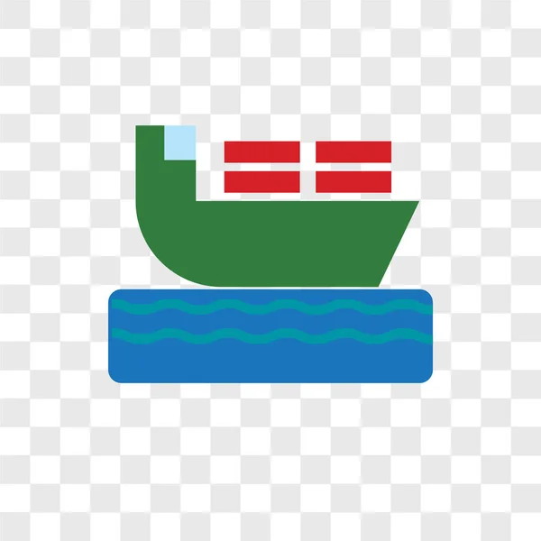 Schip Vector Pictogram Geïsoleerd Transparante Achtergrond Schip Logo Concept — Stockvector