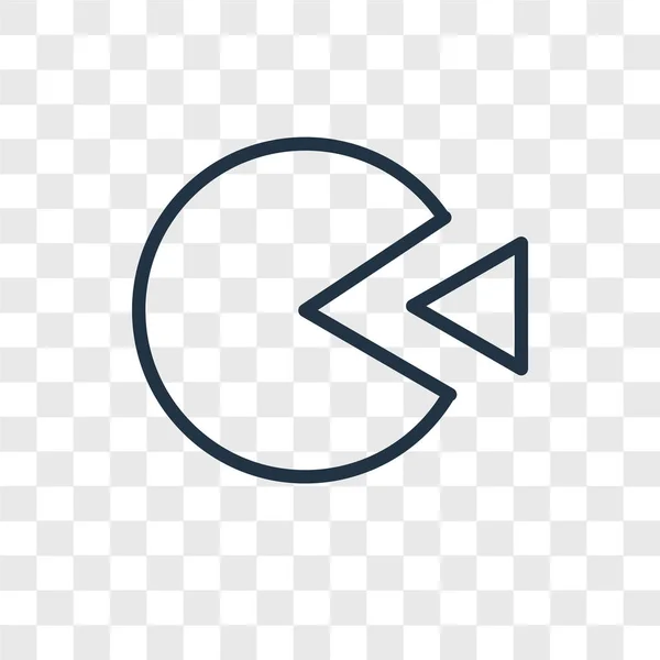 Cirkeldiagram Vektor Ikonen Isolerad Transparent Bakgrund Cirkeldiagram Logotyp Koncept — Stock vektor