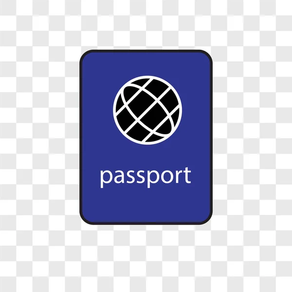 Ícone Vetor Passaporte Isolado Fundo Transparente Conceito Logotipo Passaporte — Vetor de Stock