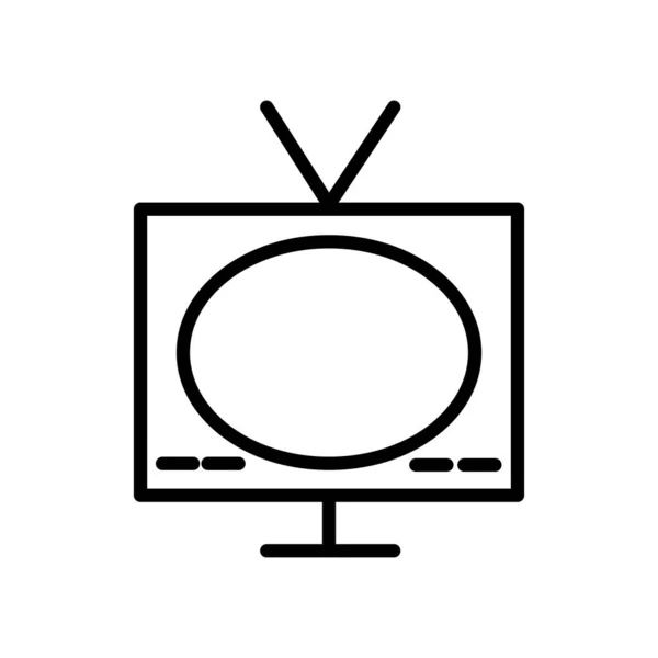 Televisie Pictogram Vector Geïsoleerd Een Witte Achtergrond Televisie Transparante Teken — Stockvector