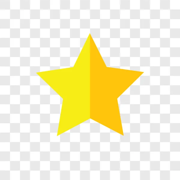 Icono Vector Estrella Aislado Sobre Fondo Transparente Concepto Logotipo Estrella — Vector de stock