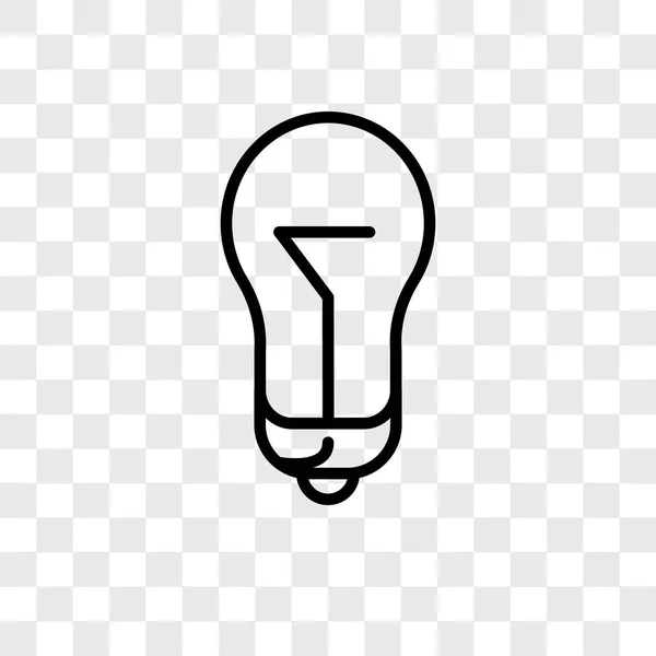 Ícone Vetor Lâmpada Isolado Fundo Transparente Conceito Logotipo Lâmpada — Vetor de Stock