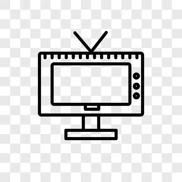 Television vector icon isolated on transparent background, Television logo concept