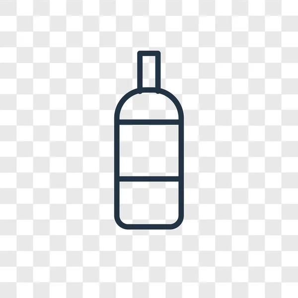Bottle Vector Icon Isolated Transparent Background Bottle Logo Concept — Stock Vector