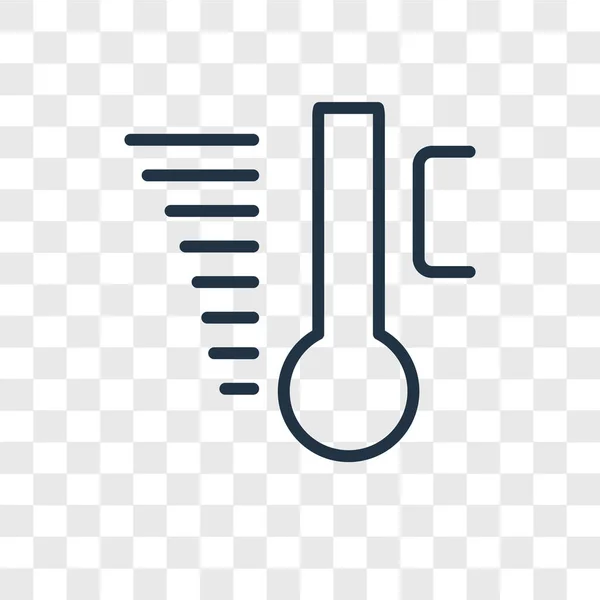 Ícone Vetor Temperatura Isolado Fundo Transparente Conceito Logotipo Temperatura — Vetor de Stock