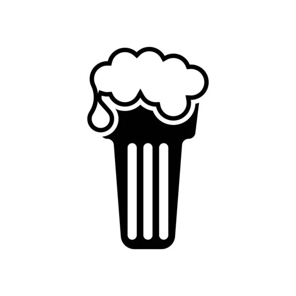 Pinte Bière Icône Vecteur Isolé Sur Fond Blanc Pinte Bière — Image vectorielle