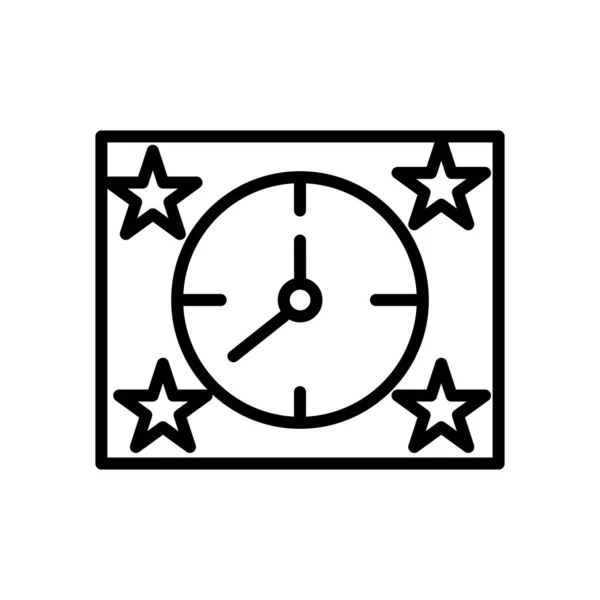 Horloge Murale Icône Vecteur Isolé Sur Fond Blanc Horloge Murale — Image vectorielle