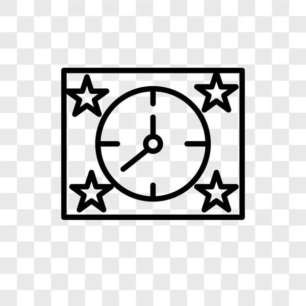 Icono Vector Reloj Pared Aislado Sobre Fondo Transparente Concepto Logotipo — Archivo Imágenes Vectoriales