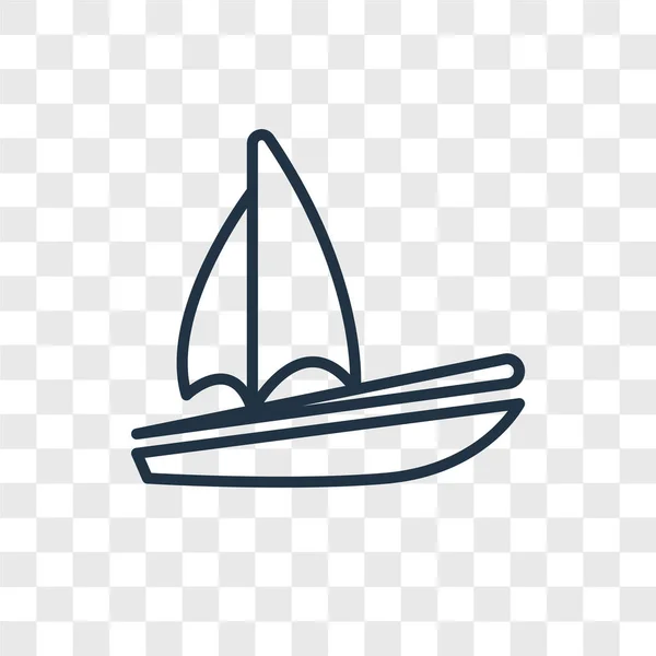 帆帆ロゴのコンセプト 透明な背景に分離されたベクトルのアイコン — ストックベクタ