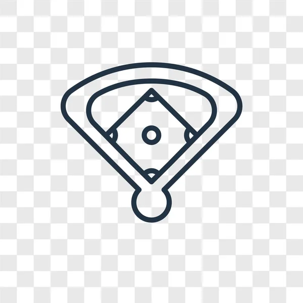 Baseball Pola Wektor Ikona Białym Tle Przezroczystym Tle Koncepcja Logo — Wektor stockowy