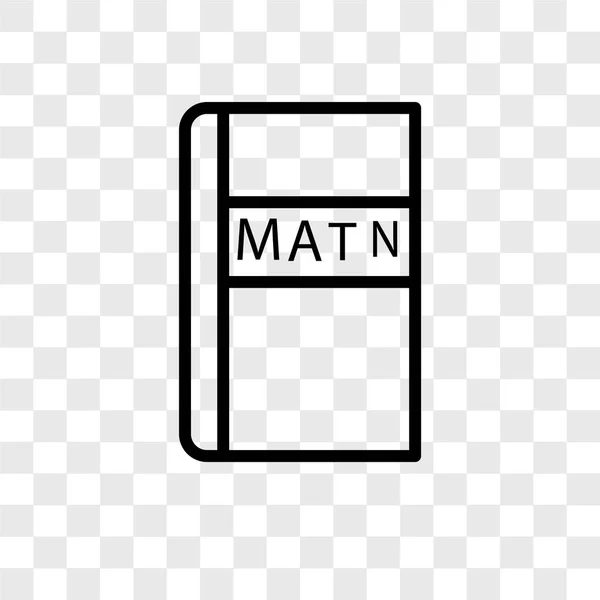 数学本ベクトルのアイコンが透明な背景 数学本ロゴの概念に分離 — ストックベクタ