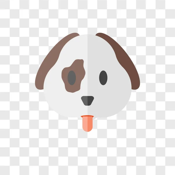 Hund Vektor Ikonen Isolerad Transparent Bakgrund Hund Logotyp Koncept — Stock vektor