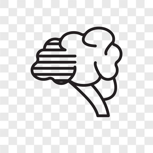 Gehirn Vektor Symbol Isoliert Auf Transparentem Hintergrund Gehirn Logo Konzept — Stockvektor