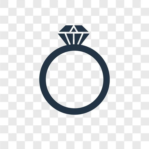 Значок Вектора Кольца Изолирован Прозрачном Фоне Концепция Логотипа Кольца — стоковый вектор