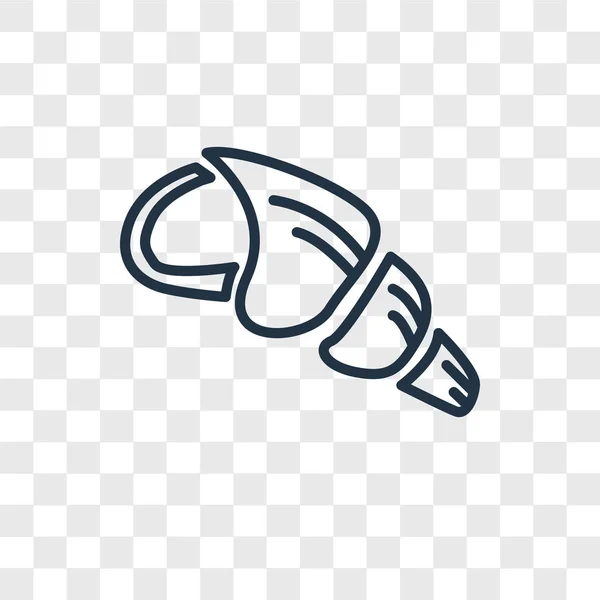 Saydam Arka Plan Üzerinde Kabuklu Deniz Hayvanı Kabuğu Logo Kavramı — Stok Vektör