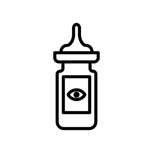 Augentropfen Symbolvektor Isoliert Auf Weißem Hintergrund Augentropfen Transparentes Zeichen Linien — Stockvektor