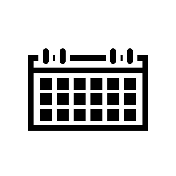 Icono Del Calendario Vector Aislado Sobre Fondo Blanco Signo Transparente — Archivo Imágenes Vectoriales