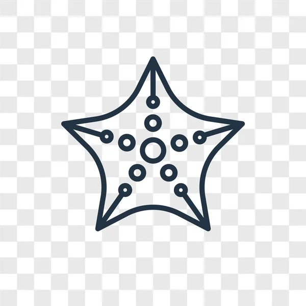 Saydam Arka Plan Üzerinde Deniz Yıldızı Logo Kavramı Izole Denizyıldızı — Stok Vektör