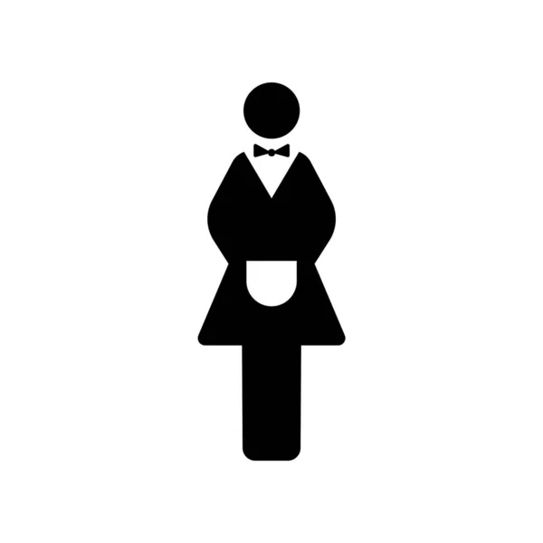 Kellnerin Symbol Vektor Isoliert Auf Weißem Hintergrund Kellnerin Transparente Zeichen — Stockvektor