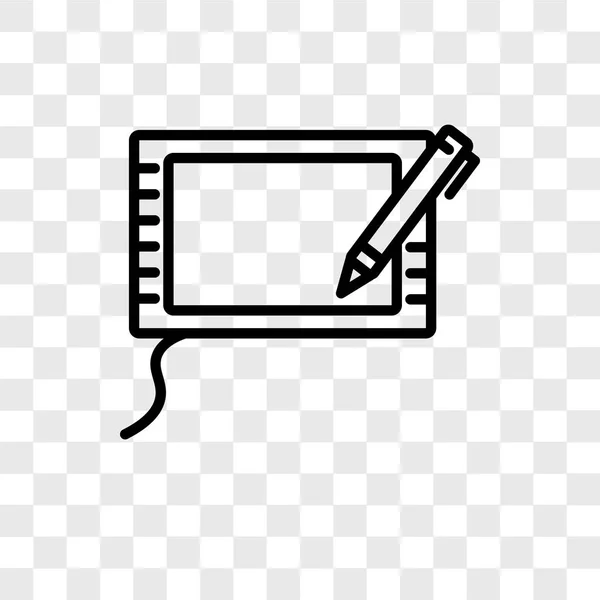 Графический Планшетный Вектор Значок Изолирован Прозрачном Фоне Графический Планшетный Логотип — стоковый вектор