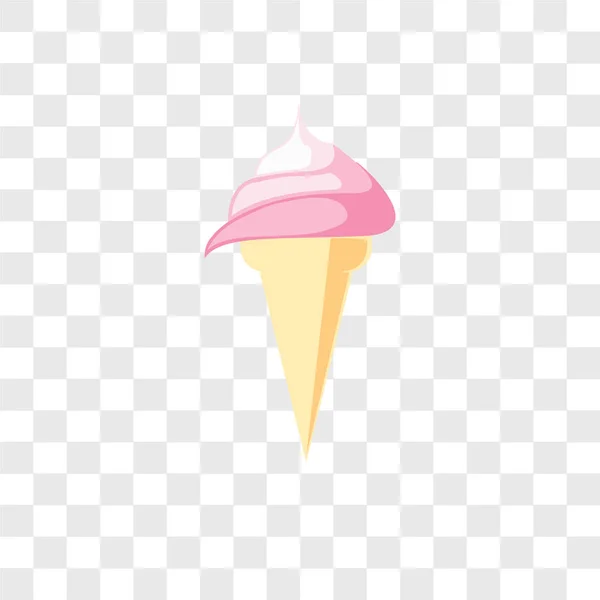 Векторна Іконка Морозива Ізольована Прозорому Фоні Концепція Логотипу Морозива — стоковий вектор