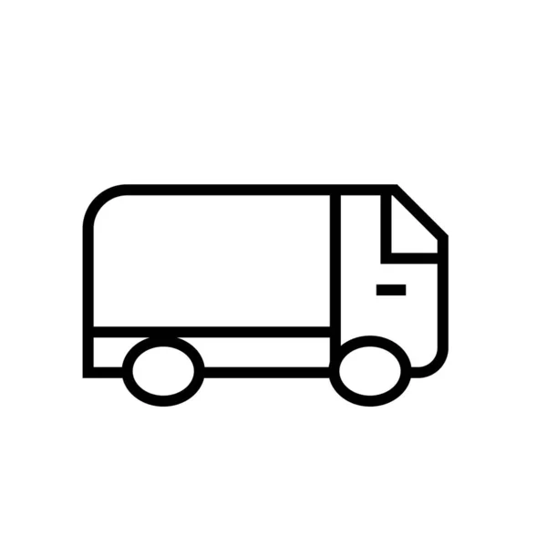 Lkw Icon Vektor Isoliert Auf Weißem Hintergrund Lkw Transparenzschild Linien — Stockvektor