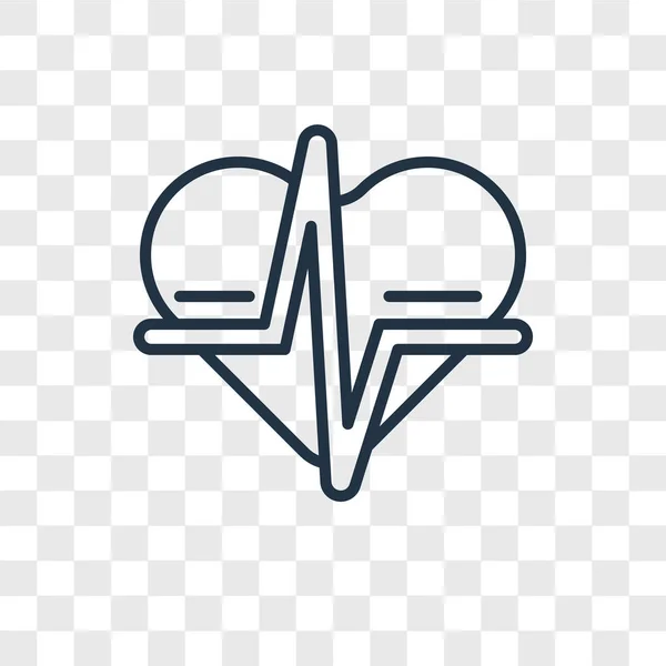 Icono Vector Frecuencia Cardíaca Aislado Sobre Fondo Transparente Concepto Logotipo — Vector de stock