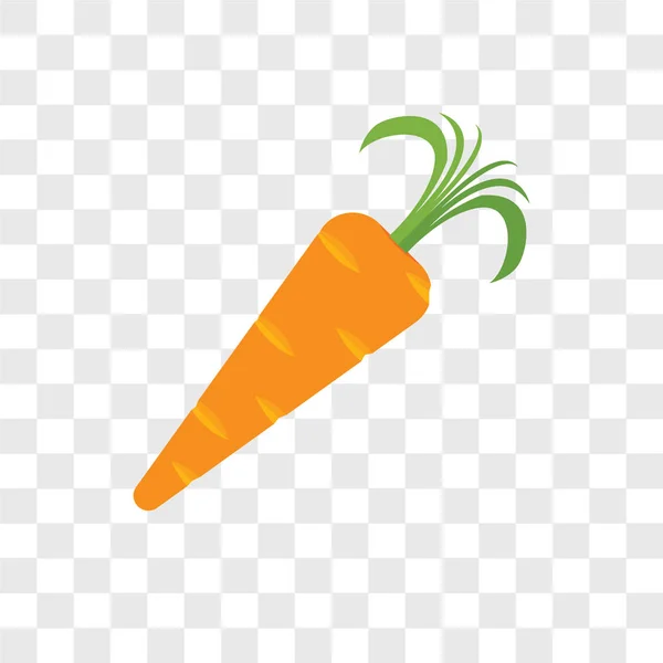Karotten Vektorsymbol Isoliert Auf Transparentem Hintergrund Karotten Logo Konzept — Stockvektor