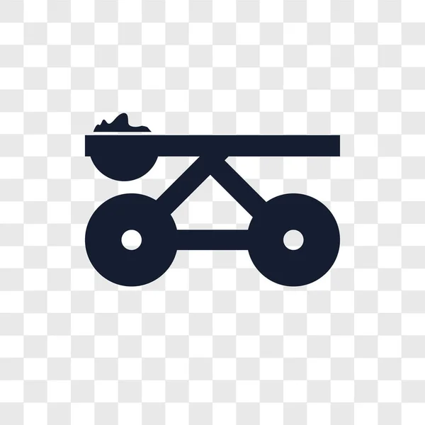 Icono Vector Trebuchet Aislado Sobre Fondo Transparente Concepto Logotipo Trebuchet — Vector de stock