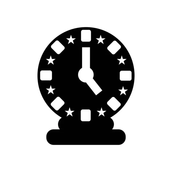 Вектор Значка Часы Изолированы Белом Фоне Часы Прозрачный Знак Черные — стоковый вектор