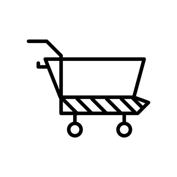 Cart Icon Vector Isolated White Background Cart Transparent Sign Line — Stock Vector