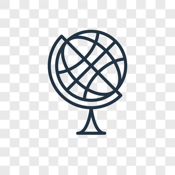 Earth Globe Vector Icon Isolated Transparent Background Earth Globe Logo — Stock Vector