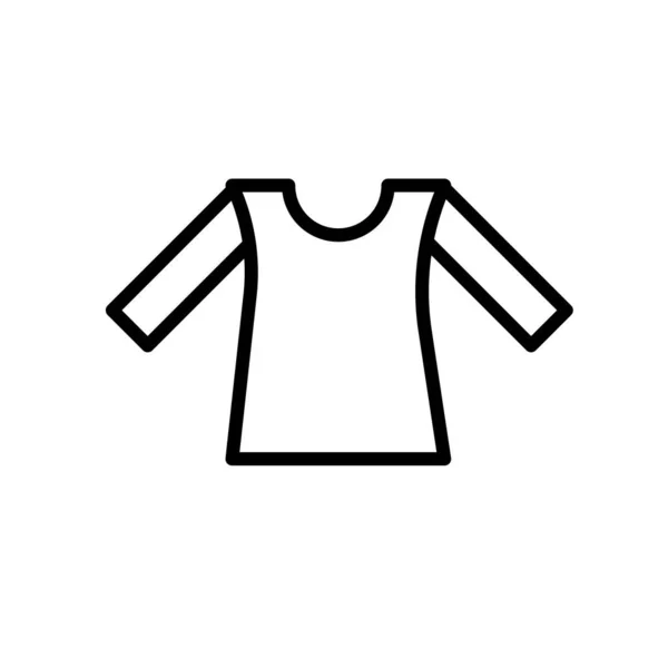 Camicia Icona Vettoriale Isolato Sfondo Bianco Camicia Segno Trasparente Linea — Vettoriale Stock