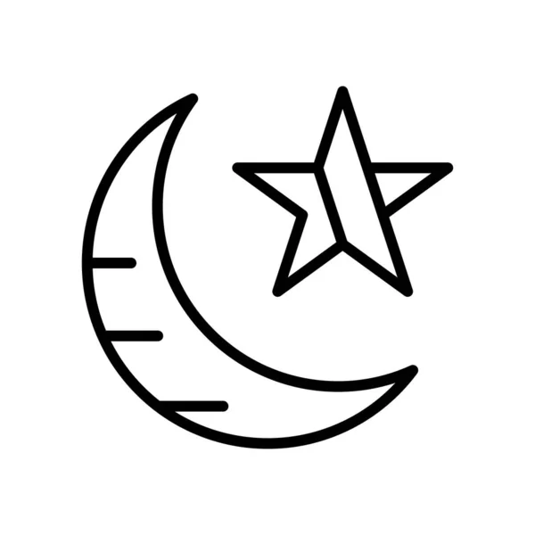 Ночной Иконка Вектор Изолирован Белом Фоне Ночной Прозрачный Знак Линии — стоковый вектор