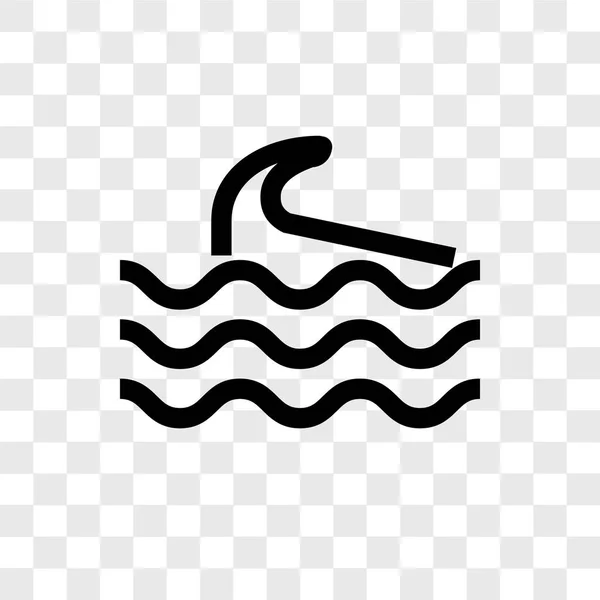 Icona Vettoriale Wave Isolata Sfondo Trasparente Concetto Del Logo Wave — Vettoriale Stock