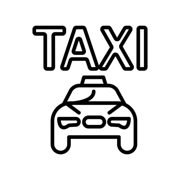 Taxi Vector Icono Aislado Sobre Fondo Blanco Taxi Signo Transparente — Vector de stock