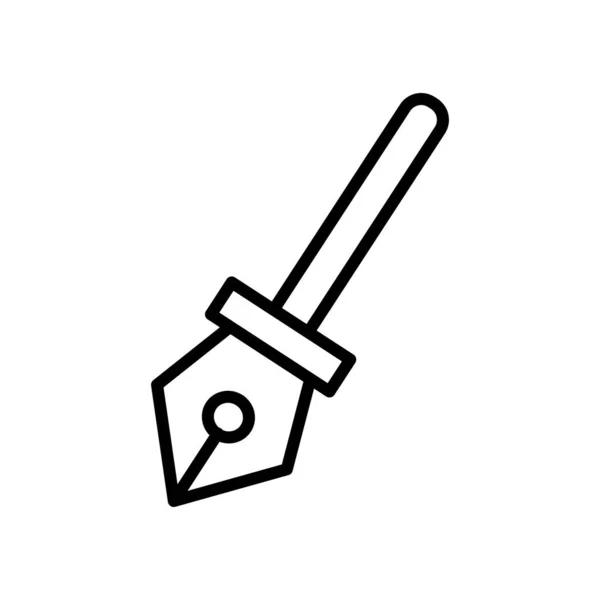 Pen Pictogram Vector Geïsoleerd Een Witte Achtergrond Pen Transparante Teken — Stockvector