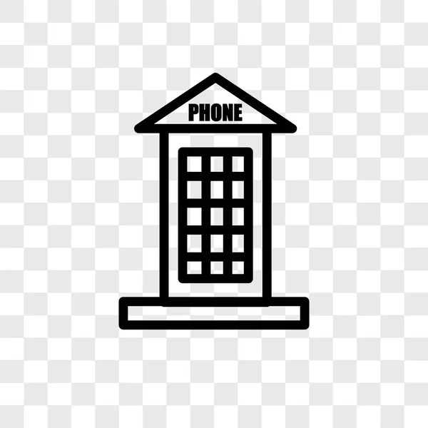 Значок Вектора Телефонной Будки Изолирован Прозрачном Фоне Концепция Логотипа Телефонной — стоковый вектор