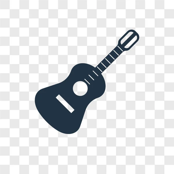 Ícone Vetor Guitarra Isolado Fundo Transparente Conceito Logotipo Guitarra — Vetor de Stock