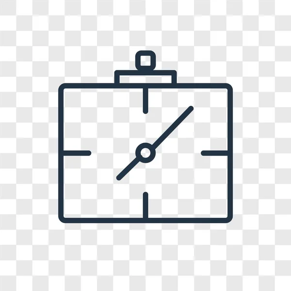 Ícone Vetor Relógio Parede Isolado Fundo Transparente Conceito Logotipo Relógio — Vetor de Stock