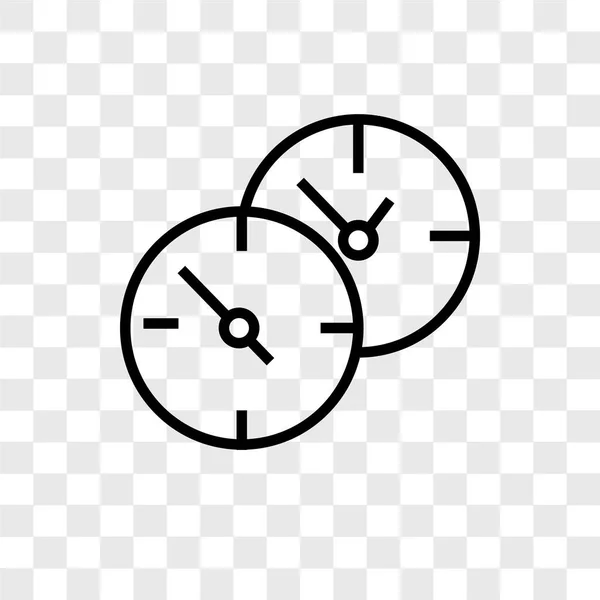 Time Vector Icon Isolated Transparent Background Time Logo Concept — Stock Vector