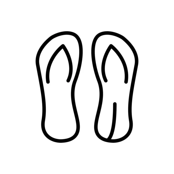 Flip Flops Vector Icono Aislado Sobre Fondo Blanco Flip Flops — Vector de stock