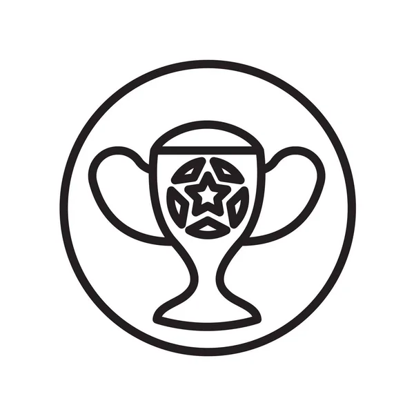 Trofee Pictogram Vector Geïsoleerd Een Witte Achtergrond Trophy Transparante Teken — Stockvector